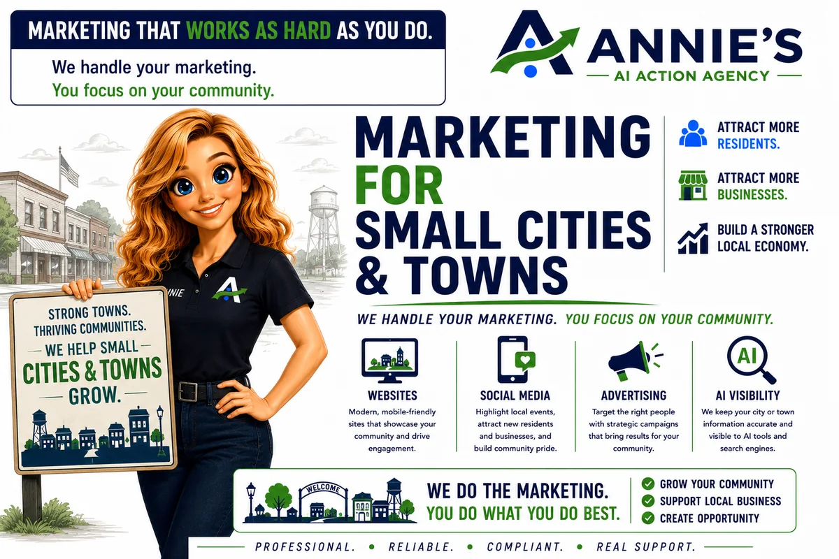 Annie's Action AI marketing for small cities, towns and municipalities