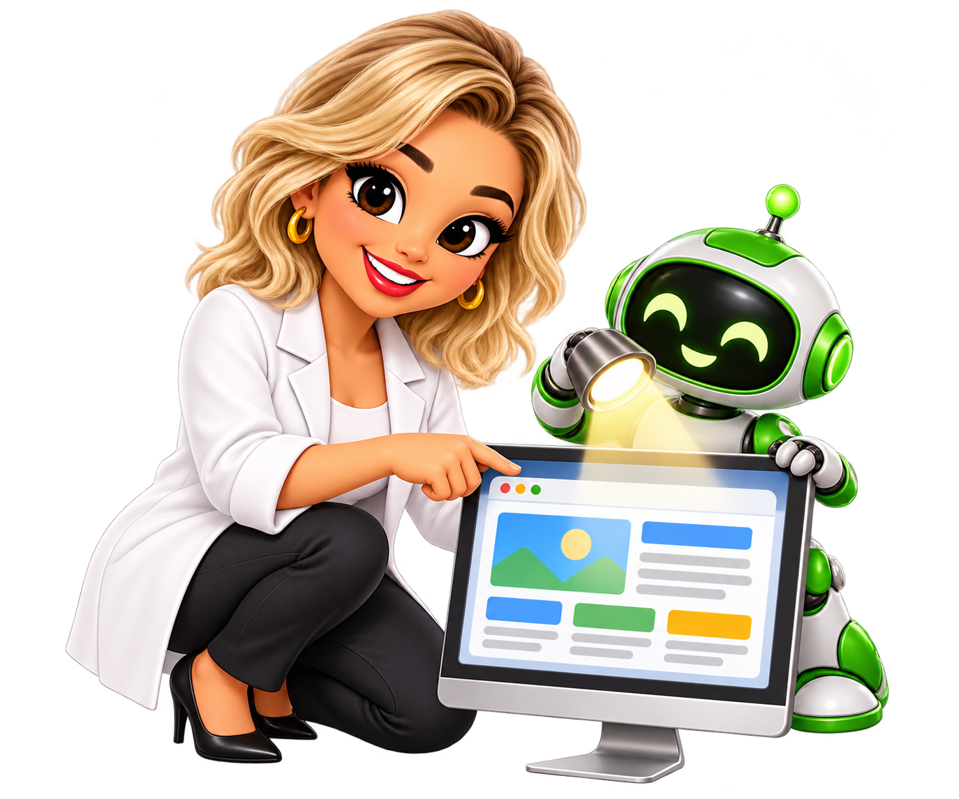 Annie illustrating AI Visibility