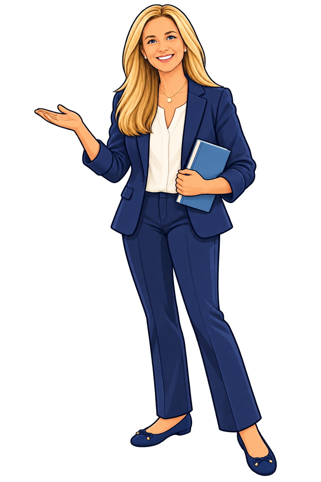 Illustrated Kaity welcoming students