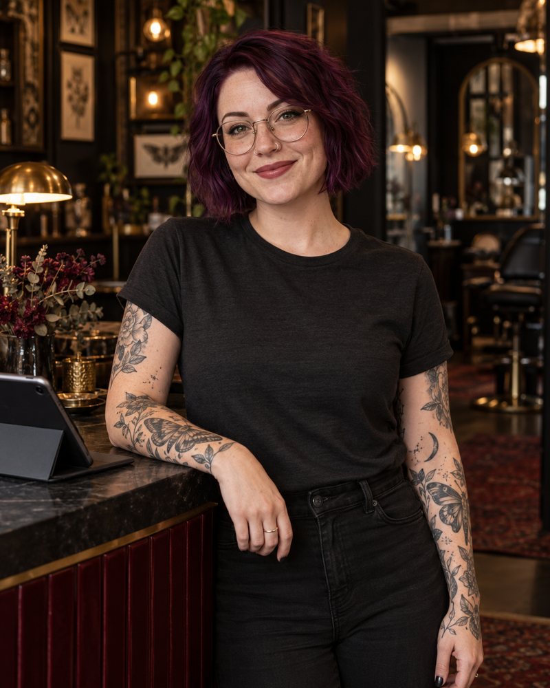Jules, fictional guest experience coordinator, at the front counter